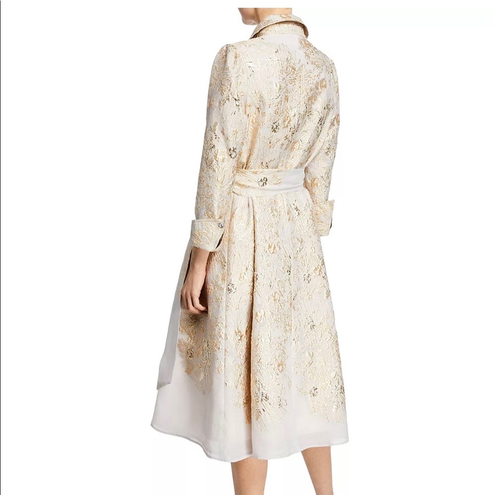 Size 2- Teri Jon by Rick Freeman- Gold & White Cocktail Dress